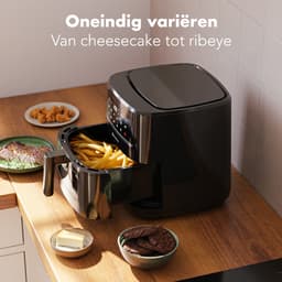 KitchenBrothers Airfryer XXL - PFAS-Vrij - 1800W - 7.5L - Heteluchtfriteuse - Dual Heating - 50ºC tot 200ºC - 10 Kookprogramma's - Zwart — thumbnail 3