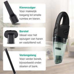 Kruimelzuiger Snoerloos - Handstofzuiger met 5 opzetstukken - Kruimelzuiger - Zwart - Vivid Green — thumbnail 3