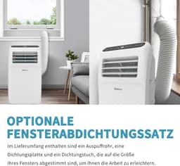 ITRONIQ Mobiele Airco 12000 BTU Met Wifi - 4-in-1 Airconditioner - Koelen - Verwarmen - Ontvochtigen - Ventilator - Smart - Wit — thumbnail 5