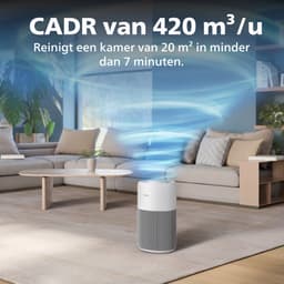 Philips PureProtect 2200 Series - Luchtreiniger - CADR 420m3/u - Ruimtes tot 109m2 - 3 Laags HEPA Filtratie - Air+ App - Ultrastil - Nachtlampje - Wit - AC2220/10 — thumbnail 4