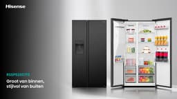 Hisense RS5P528STFE - Amerikaanse koelkast – Zwart - No-Frost - 178 cm hoog - 528 liter - Energielabel E - Invriesvermogen 10 kg/24u - Geluidsniveau 40 dB(A) - IJs- en waterdispenser - LED Display - FastFreeze - Deuralarm - Interverter Compressor — thumbnail 8