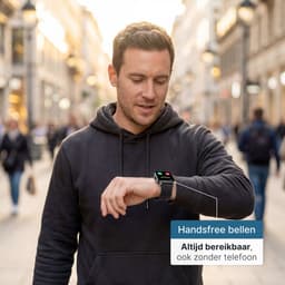 KIMO DIRECT Aurel Smartwatch - Smartwatch Dames & Heren - Stappenteller - Hartslagmeter - Bloeddrukmeter - Smartwatches - Android & iOS - Zwart — thumbnail 3