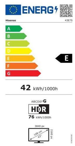 Hisense 43E7S SmartTV - 43 inch - 4K Hi-QLED - 2026 - Hi-QLED Colour - Dolby Vision Atmos - AI 4K Upscaler - AI Smooth Motion - Game Mode Plus - Filmmaker Mode — thumbnail 24