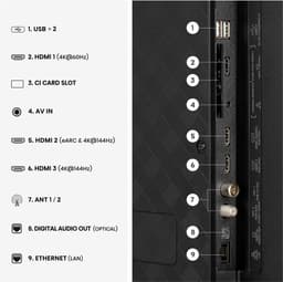 Hisense 43E7S PRO SmartTV - 43 inch - 4K Hi-QLED - 2026 - Native 144Hz Game Mode - Hi-QLED Colour - Built-in Subwoofer - AI Picture - AI Smooth Motion - AMD FreeSync Premium - Dolby Vision Atmos — thumbnail 12