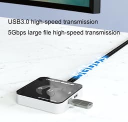 PC Power Knop - Externe Start - Computer Starten - 5Gbps Hoge Snelheid - 8x8x2 cm - Zwart — thumbnail 6