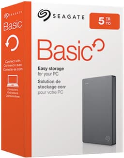 Seagate Basic externe harde schijf 5TB Zilver — thumbnail 1