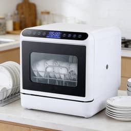 Cellista Tafelmodel Vaatwasser 1000W - Mini Aanrecht Vaatwasser voor 6 Sets - Compacte Afwasmachine - Energiezuinig en Ruimtebesparend Design — thumbnail 5