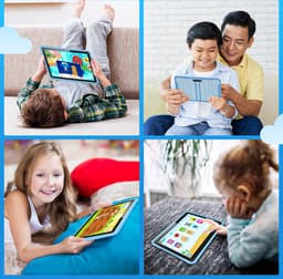 Spoused Kindertablet – 10.1 Inch – Kindertablet vanaf 3 jaar – 64GB – 4GB RAM– 6000 mAh Batterij - Incl. Beschermhoes & Ouder Control app – Blauw — thumbnail 9