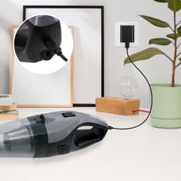 STAUS&BACH Kruimelzuiger met licht - Kruimeldief snoerloos - Handstofzuiger voor auto - SuperNova - Zwart/Grijs — thumbnail 2
