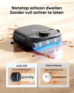 eufy Nieuw 2026 Robotstofzuiger met Dweil C28 Omni, HydroJet-zelfreinigende Dweilrol, Upgrade van X10 Pro, 15.000 Pa Zuigkracht, Alles-in-één Station, Automatisch Dweilen en Drogen, AI-obstakeldetectie — thumbnail 7