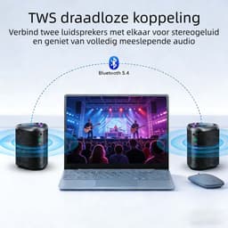 Fokelyi S1 Bluetooth Speaker 24W- Draadloze Muziek BoxTot - IPX7- TWS Pairing - Bluetooth 5.4- Draagbare Draadloze Speaker met RGB Lichtshow -Mini Bluetooth Speaker - IPX7 Waterproof - RGB-verlichting - Draagbaar - Zwart — thumbnail 2