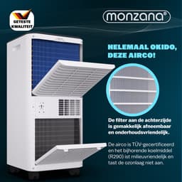 Monzana Mobiele Airco 7000BTU - 4in1 Kit Rolluik 20-25m² met App - Wit — thumbnail 9