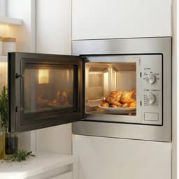 Heinner Inbouw Magnetron – 20 L – 800 W – 5 Vermogensniveaus – Ontdooifunctie – Mechanische Bediening – 35 Min Maximale Kooktijd – Zwart/Zilver — thumbnail 6