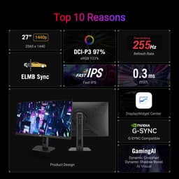 ASUS ROG Strix XG27ACMES - QHD Fast IPS Gaming Monitor - USB-C 15W - 255hz - 27 inch — thumbnail 14