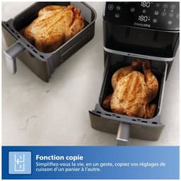Philips 4000 Series Dual-Stacked Dubbele Airfryer – NA461/00 - 2 Lades (Sync) – 10 L – Tot 6 Personen – Bespaart 45% Ruimte — thumbnail 16