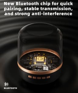 Bluetooth-luidspreker - Subwoofer - Met lichteffecten - 11 x 13 cm - RGB-verlichting - Geluidskwaliteit in hoge definitie - Draagbaar draadloos ontwerp - Ondersteunt TWS-koppeling - Geschikt voor thuis, feesten, buiten, reizen, strand - Zwart — thumbnail 5