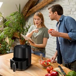 REN® Mini airfryer - Airfryer - Airfryer klein - Zwart - ‎26cm x 30cm x 35cm — thumbnail 7