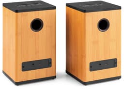 Draadloze speakers - Audizio BS20 speakerset - Luidspreker boxen met Bluetooth - Oplaadbare accu - Bamboe — thumbnail 15