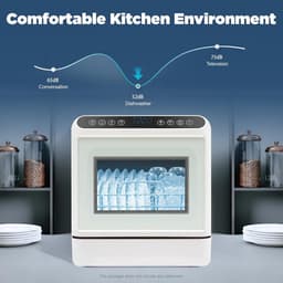 Mini vaatwasser - Kleine afwasmachine - 5 programma's - Energieklasse D - Servies — thumbnail 2