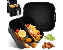 Silicone Airfryer Vorm Accessoires, Airfryer Pan Gescht voor Philips Airfryer 2000 6.2L NA230, Air Fryer Liners voor Cosori 5.5L 6 L 6.2L, Siliconen Bakvorm voor Heteluchtfriteuse voor Ninja