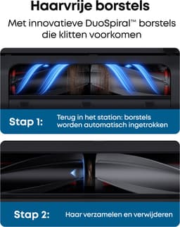eufy Robotstofzuiger Omni E25, HydroJet dweilsysteem, 20.000 Pa zuigkracht, DuoSpiral borstels die ontklitten, CornerRover arm voor het schoonmaken van hoeken, alles-in-één station, voor gezinnen met huisdieren en kinderen. — thumbnail 5