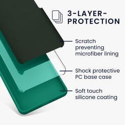 kwmobile telefoonhoesje geschikt voor Google Pixel 9a - Hoesje met siliconen coating - Smartphone case in smaragdgroen — thumbnail 8