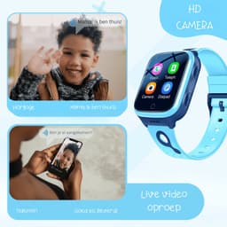 ISHIVA® GPS Horloge Kind geschikt voor Simkaart (4G GPS)–Smartwatch Kinderen met HD-camera & Videobellen - Kinder Smartwatch - Smartwatch Kind-1000 mAh Long Battery–IP65 Waterdicht–SOS Knop–School Mode-Veilige Zones-GPS Tracker–2 Jaar Garantie–Blauw — thumbnail 6