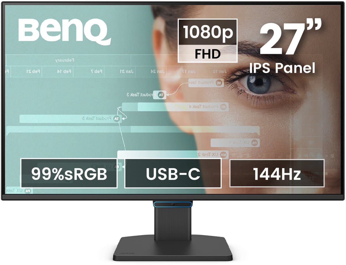 BenQ Full HD 27 inch Monitor GW2790C - 144Hz - IPS Eyecare Beeldscherm - 1920x1080p - 99% sRGB - Native Contrast 1500:1 - 1 x USB-C - 1x HDMDI - 1 x DP port - 2 x 2W Speakers — afbeelding 1