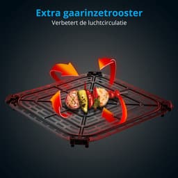 MEDION X10 XL hetelucht friteuse (5 liter XXL frituurmand, stoom voor knapperig voedsel, 1.500 watt, kijkvenster, schudalarm, digitaal bedieningspaneel, 10 automatische programma's, tot 230 °C) — thumbnail 4
