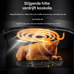 Oven - Grill rooster - Bakplaat - Airfryer - Voor Multifuntioneel Koken - 6-in-1 Elektrische Oven met Dubbele Lade - 1500W, Bakken, Braden & Stomen — thumbnail 5