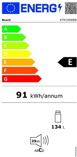 Bosch KTR15NWEB Serie 2 - Tafelmodel koelkast - Wit met deuralarm krachtig en energiezuinig — thumbnail 6