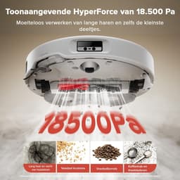 Roborock Qrevo Curv – Robotstofzuiger met dweilfunctie – 18500 Pa zuigkracht – Zelfreinigend dock & AI-navigatie – Dual Anti-Tangle-systeem – AdaptiLift-chassis – 75 ℃ warmwater mopwas – Intelligente vuildetectie & spraakassistent – Wit — thumbnail 2