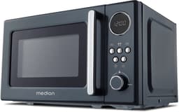 MEDION Retro magnetron (20 liter, ca. 800 watt, 5 magnetronstanden, digitaal display, ontdooifunctie, compact) grijs — thumbnail 7