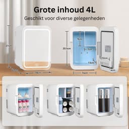 Skincare Fridge 4L - Organizer - Make up Koelkast - Beauty Fridge - Wit — thumbnail 3