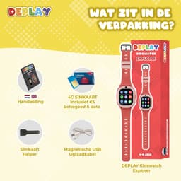 DEPLAY 4G KidsWatch Explorer - GPS Horloge Kind - Smartwatch Kinderen - Kinderhorloge - Smartwatch Kind - Kinder Smartwatch – Rood — thumbnail 7