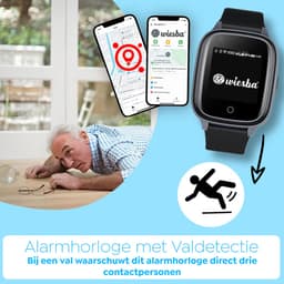 Wiesba® WB32A - GPS Horloge Senior - GPS Horloge voor Ouderen - Persoonlijke alarmen - alarm horloge ouderen - GPS Horloge Alzheimer - Valdetectie - Personenalarmering met SOS knop Alarmknop - Persoonlijk alarm — thumbnail 13