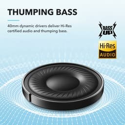 Soundcore Q20i by Anker, Draadloze Bluetooth over-ear hoofdtelefoon met hybride actieve ruisonderdrukking, 40 uur speeltijd in ANC-modus, Hi-Res audio, diepe bas, personalisatie via app — thumbnail 5
