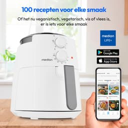 MEDION L Airfryer P30 - 4,7 L - 1500 W - 60 min timer - Wit — thumbnail 8