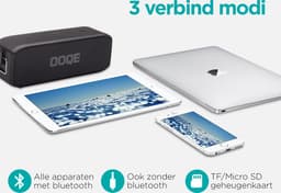 OOQE PRO S9 - Bluetooth Speaker - Draadloos - Ingebouwde Basradiator - Zuivere Bas - 20 uur Batterijduur - Microfoon - Handsfree Bellen - Stootbestendig - Waterbestendig - Geschikt Voor Binnen en Buitengebruik – Zwart — thumbnail 14