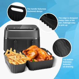 YONO Accessoires Set - geschikt voor Philips Dual Basket Airfryer - 5000 - 3000 series - 18in1 — thumbnail 7
