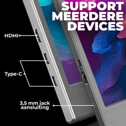 Denver Portable Monitor - Full HD - 15.6" - Draagbare Monitor - Lederen Hoes - HDMI - USB-C - PMO15604 — thumbnail 10