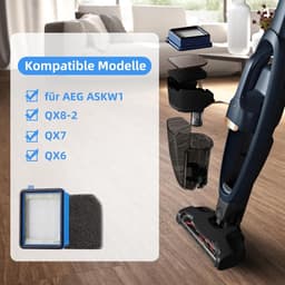 6 stuks Filter set Geschikt voor AEG QX6 QX7 QX8-2 Motor & HEPA Filter ASKW1 Onderdelen Vervanging Accessoires wasbaar — thumbnail 6