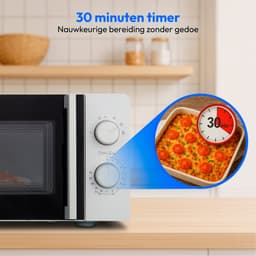 MEDION compacte magnetron (20 liter, 700 watt, ruimtebesparend ontwerp, 5 vermogensniveaus, ontdooifunctie, timerfunctie, MD12211) lichtgrijs [MODEL 2025] — thumbnail 4