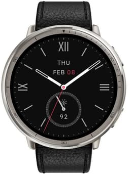 Amazfit Active 2 Round - Smartwatch - 44 mm - Black leather — thumbnail 7