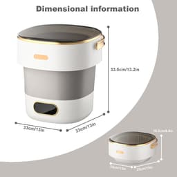 Mini Wasmachine met Centrifuge - Voor Kleine Wasgoed - Meerdere Programma's - — thumbnail 3