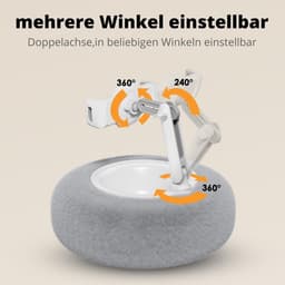 Tabletstandaard - Compatibel met 4,7-13 Inch Kindle/Telefoon/Tablet - Verstelbare Telefoonstandaard - voor Het Bekijken Van Video's Op Bed Of Bank, Zacht en Comfortabel - Grijs — thumbnail 2