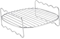 Stapelbox voor Cosori Air Fryer Ninja Air Fryer Dual 304 roestvrij zilverkleurig vervangend barbecue-rek met dubbele laag spiesjes en bakplaat voor Philips Air Fryer — thumbnail 2