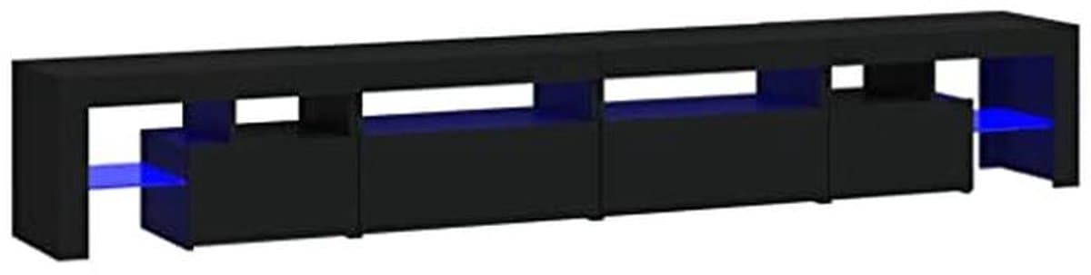 Moderne TV kast met LED verlichting 260x36.5x40cm - Zwart - Elegante Mediamöbel voor elk Interieur — afbeelding 1