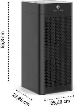 Medify Air MA-40 Luchtreiniger – 288 m³/u Air Purifier – HEPA H13 Filter & Touchscreen – Nachtmodus – Luchtfilter tegen Hooikoorts, Allergieën & Huisstofmijt – Zwart — thumbnail 9
