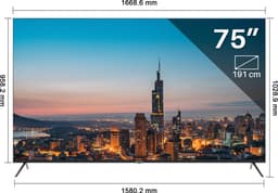 TeeView Google Smart TV - QLED 4K - 75 inch/191 cm - Frameless Design - Tripple Tuner DVB-T/T2/S/S2/C - HDMI x3, USB x2, CI+ - Voice Controle & Streaming apps - In Eindhoven geassembleerd - TV75QQG-EU — thumbnail 20